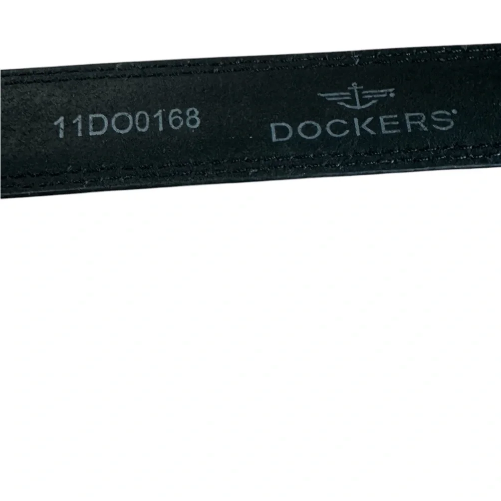 Docker Leather Belt - Mens Size 38/95 - Black Silver Buckle